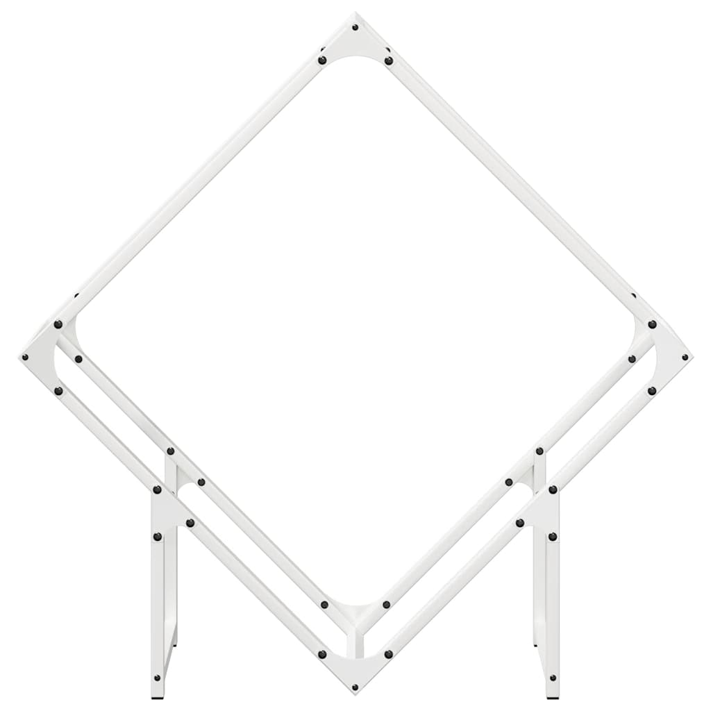 Suporte para lenha 80x25x80 cm aço laminado a frio branco
