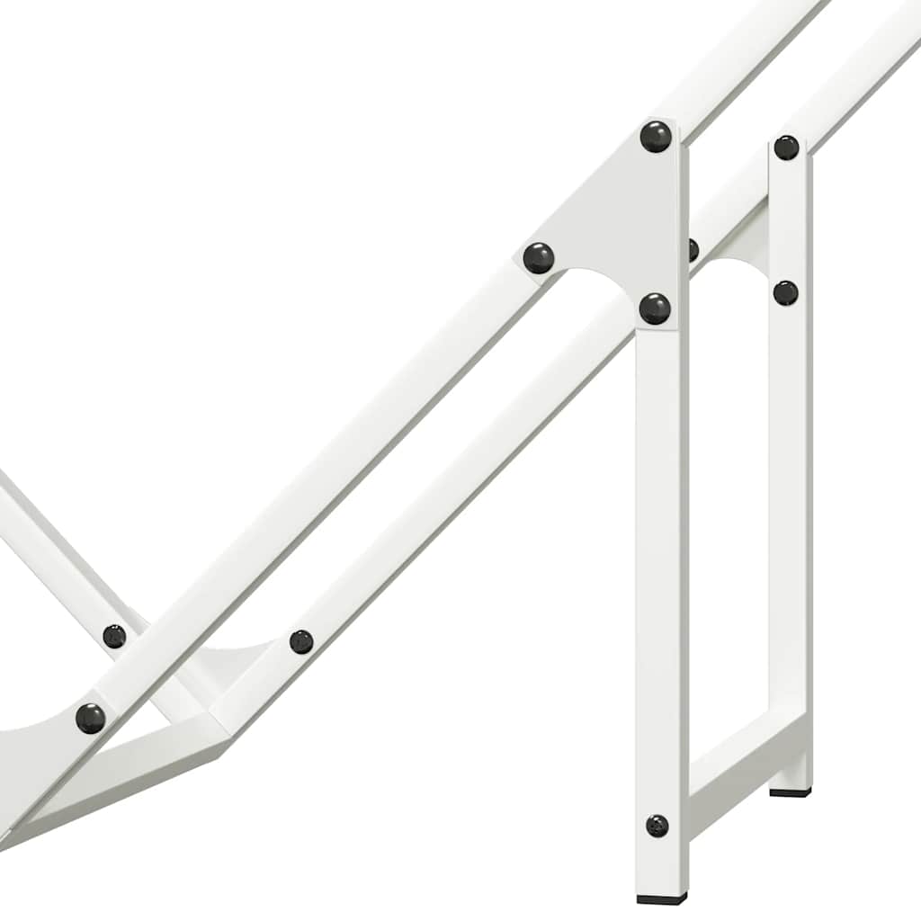 Suporte para lenha 80x25x80 cm aço laminado a frio branco
