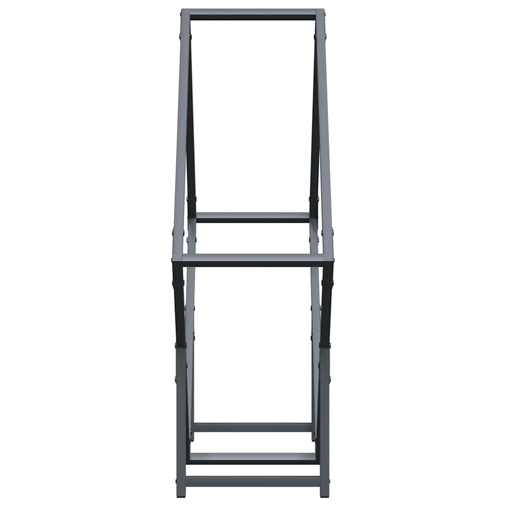 Suporte para lenha 80x25x80 cm aço laminado a frio antracite