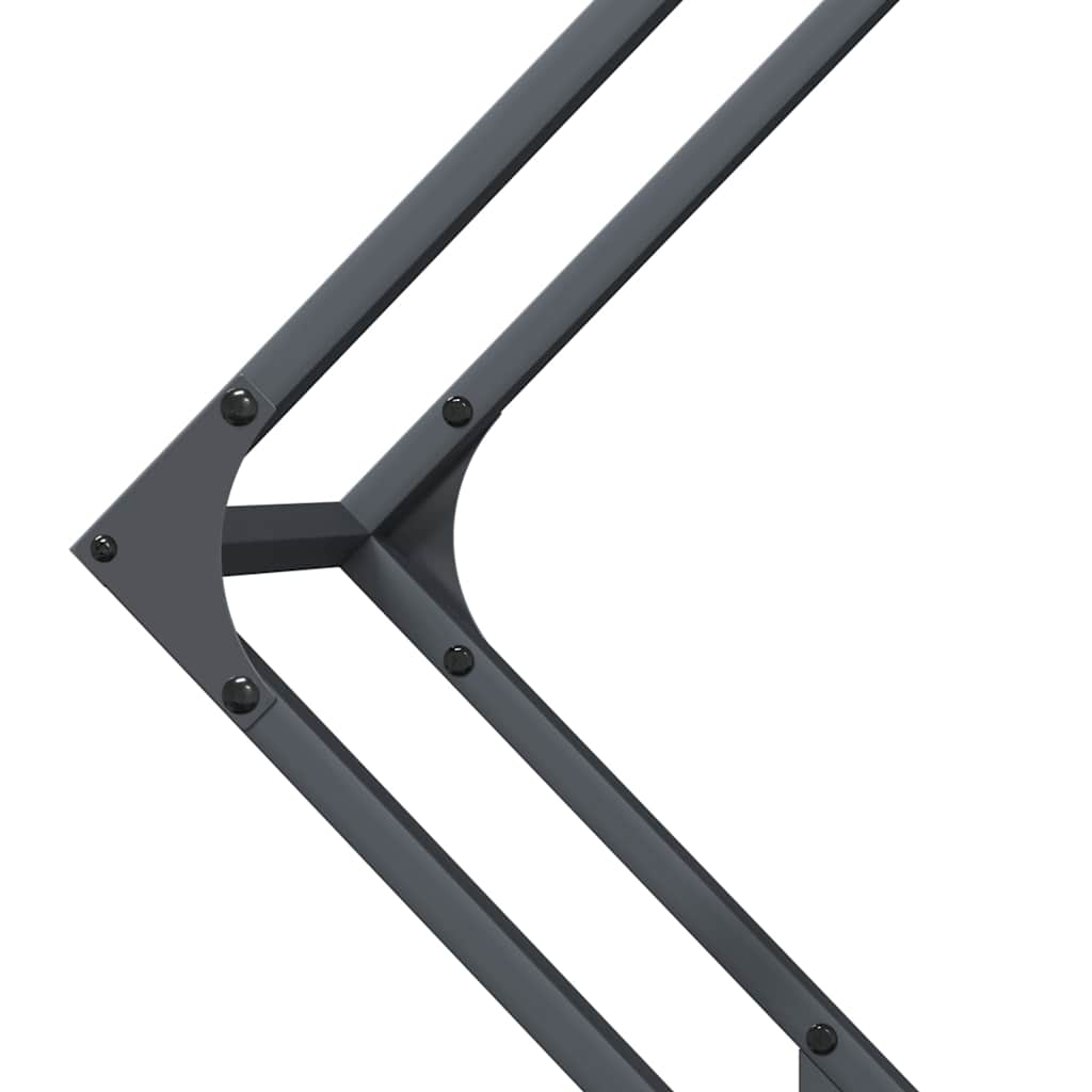 Suporte para lenha 80x25x80 cm aço laminado a frio antracite