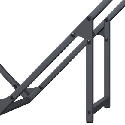Suporte para lenha 80x25x80 cm aço laminado a frio antracite