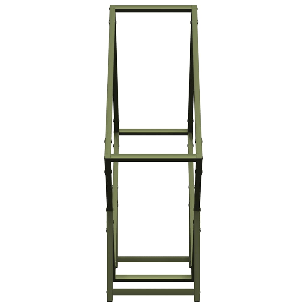 Suporte para lenha aço laminado a frio verde azeitona