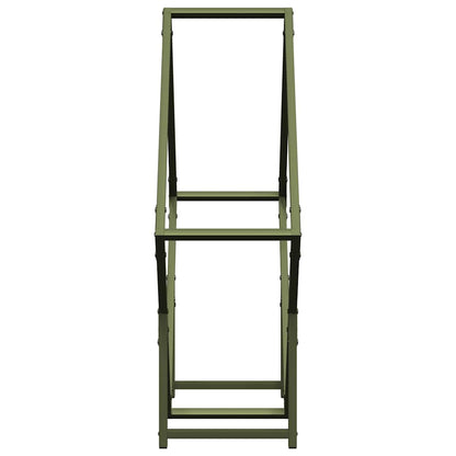 Suporte para lenha aço laminado a frio verde azeitona