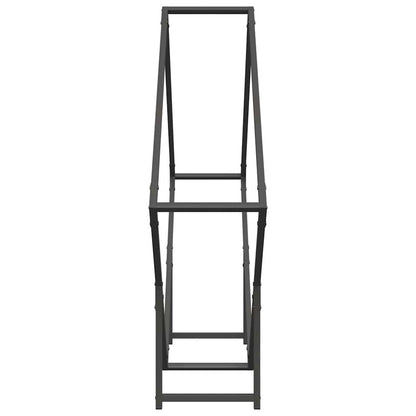 Suporte para lenha 100x25x100 cm aço laminado a frio preto
