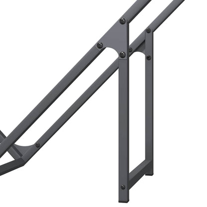 Suporte para lenha 100x25x100 cm aço laminado a frio antracite