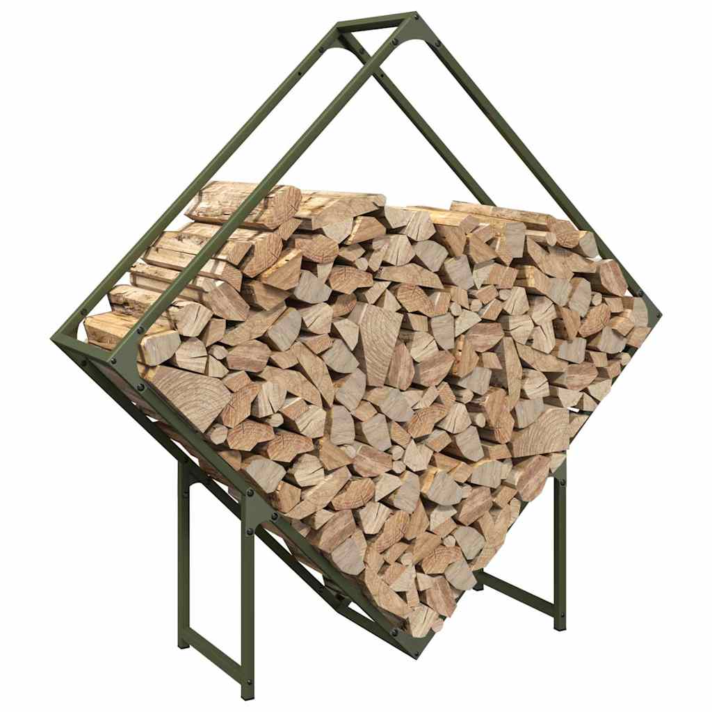 Suporte para lenha aço laminado a frio verde azeitona