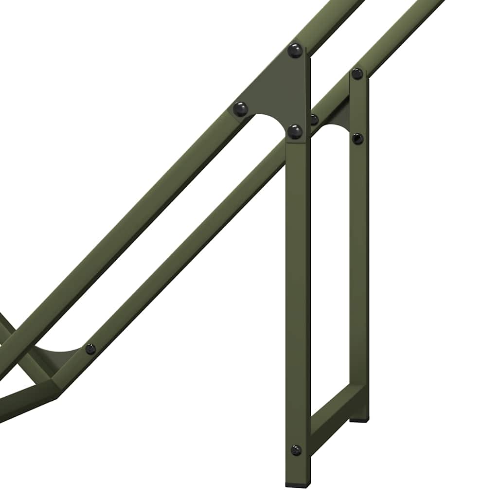 Suporte para lenha aço laminado a frio verde azeitona