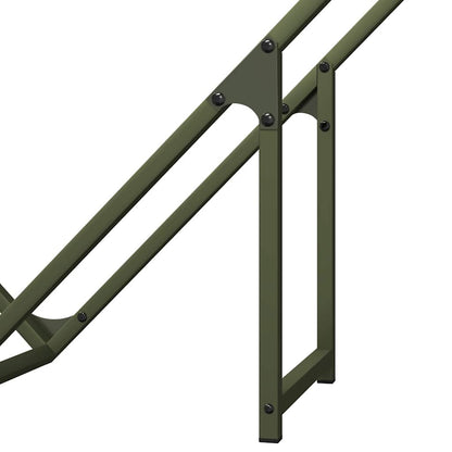 Suporte para lenha aço laminado a frio verde azeitona