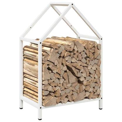 Suporte para lenha 40x25x60 cm aço laminado a frio branco