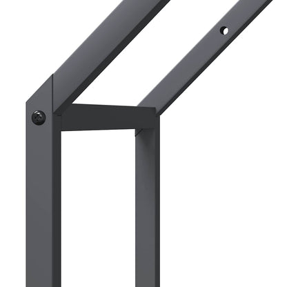 Suporte para lenha 40x25x60 cm aço laminado a frio antracite
