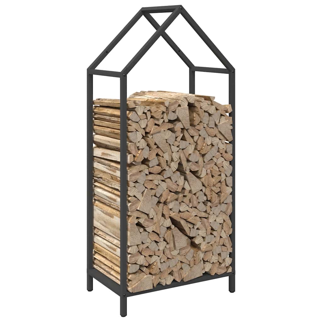 Suporte para lenha 40x25x90 cm aço laminado a frio preto