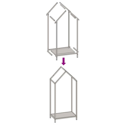 Suporte para lenha aço laminado a frio verde azeitona
