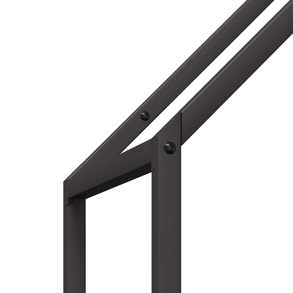 Suporte para lenha 40x25x120 cm aço laminado a frio preto