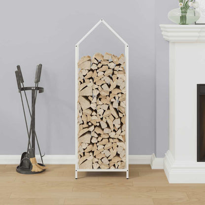 Suporte para lenha 40x25x120 cm aço laminado a frio branco