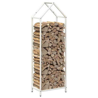 Suporte para lenha 40x25x120 cm aço laminado a frio branco