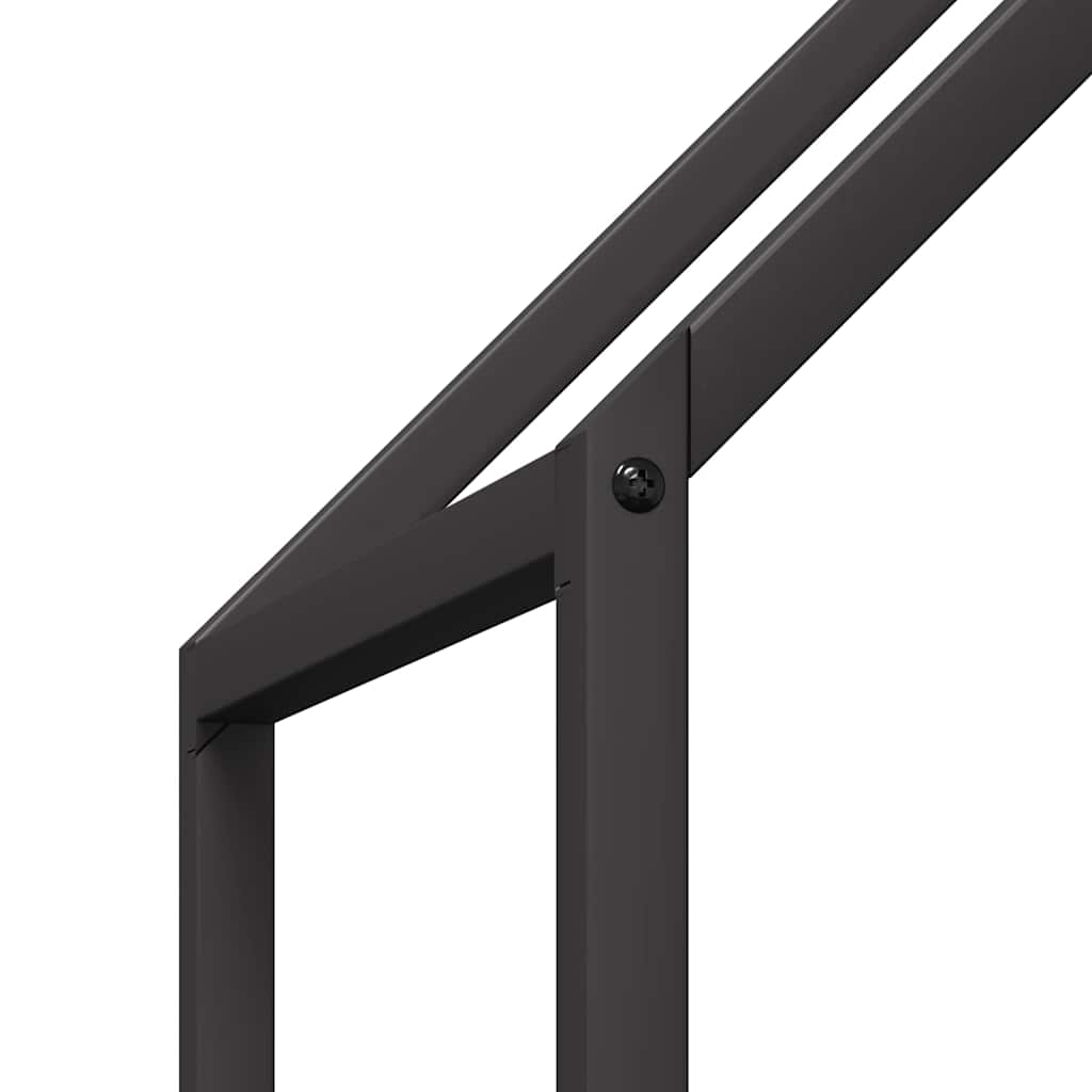 Suporte para lenha 60x25x60 cm aço laminado a frio preto