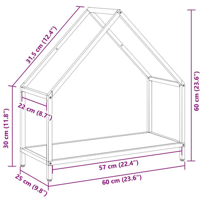 Suporte para lenha 60x25x60 cm aço laminado a frio preto