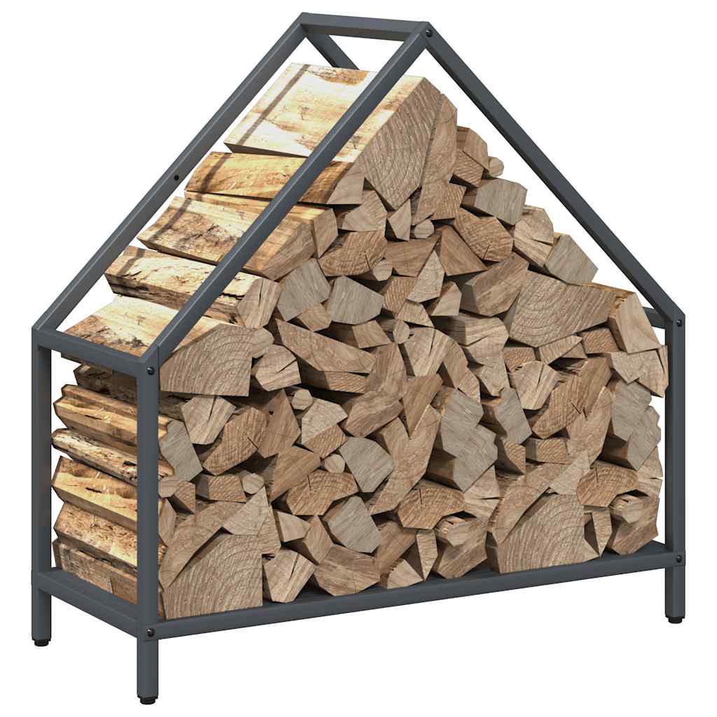 Suporte para lenha 60x25x60 cm aço laminado a frio antracite