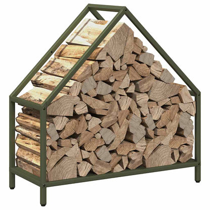 Suporte para lenha aço laminado a frio verde azeitona