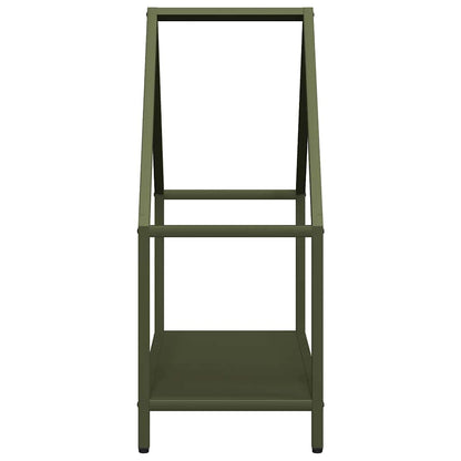 Suporte para lenha aço laminado a frio verde azeitona