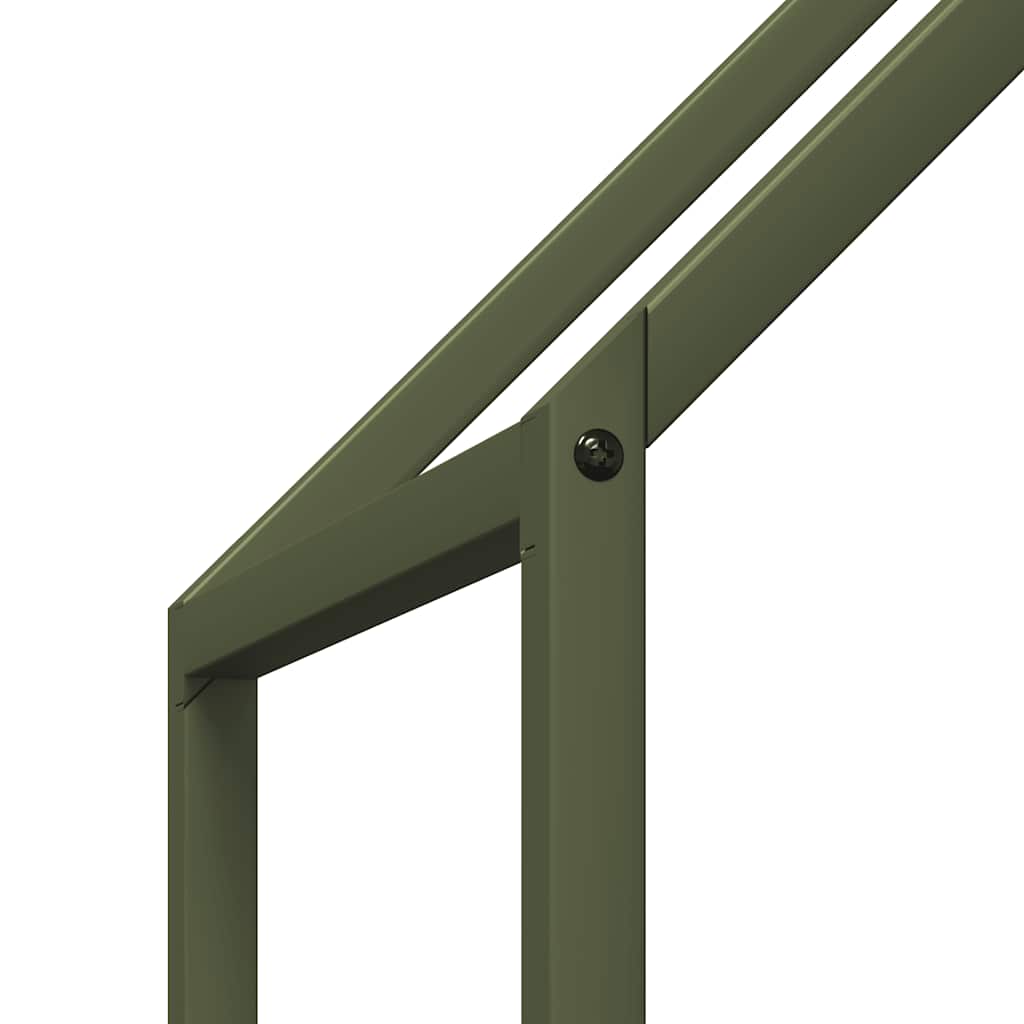 Suporte para lenha aço laminado a frio verde azeitona