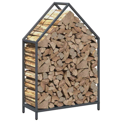 Suporte para lenha 60x25x90 cm aço laminado a frio antracite