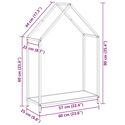 Suporte para lenha 60x25x90 cm aço laminado a frio antracite