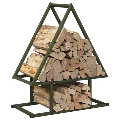 Suporte para lenha aço laminado a frio verde azeitona