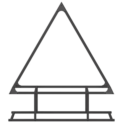 Suporte para lenha 80x25x90 cm aço laminado a frio preto