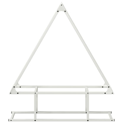 Suporte para lenha 80x25x90 cm aço laminado a frio branco
