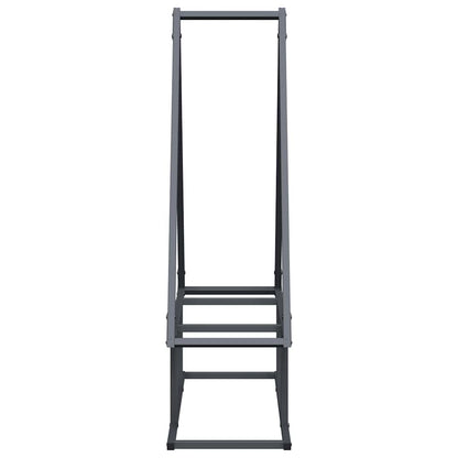 Suporte para lenha 80x25x90 cm aço laminado a frio antracite