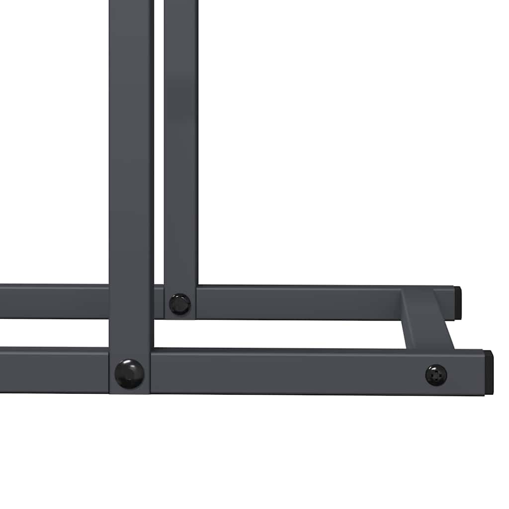 Suporte para lenha 80x25x90 cm aço laminado a frio antracite