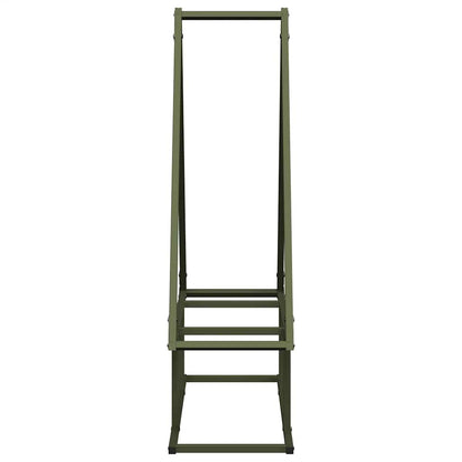 Suporte para lenha aço laminado a frio verde azeitona