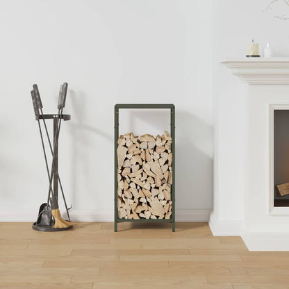 Suporte para lenha aço laminado a frio verde azeitona