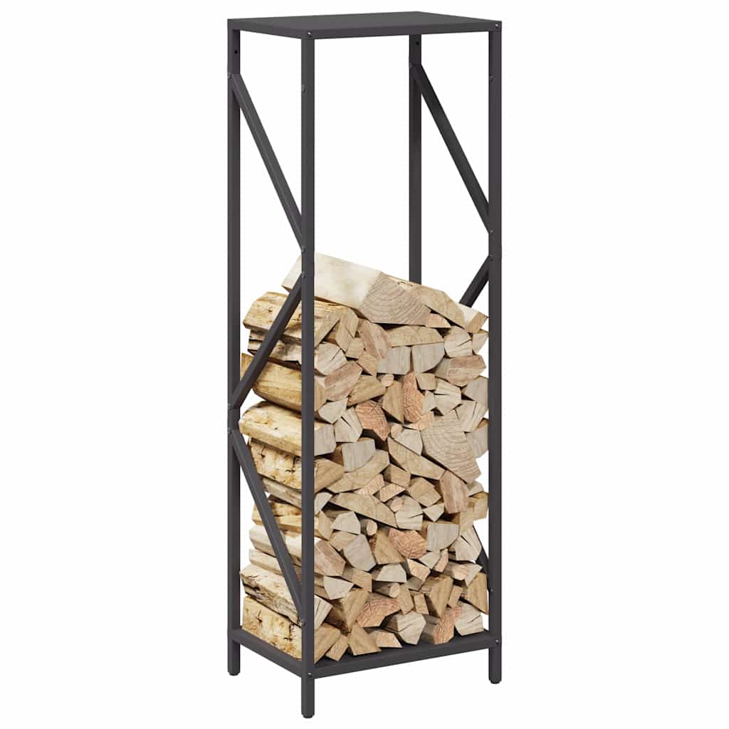 Suporte para lenha 34x25x100 cm aço laminado a frio preto