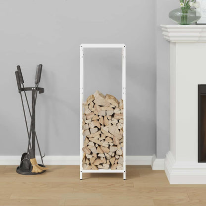 Suporte para lenha 34x25x100 cm aço laminado a frio branco