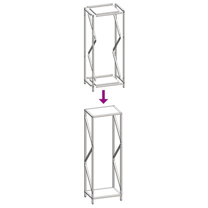 Suporte para lenha 34x25x100 cm aço laminado a frio branco