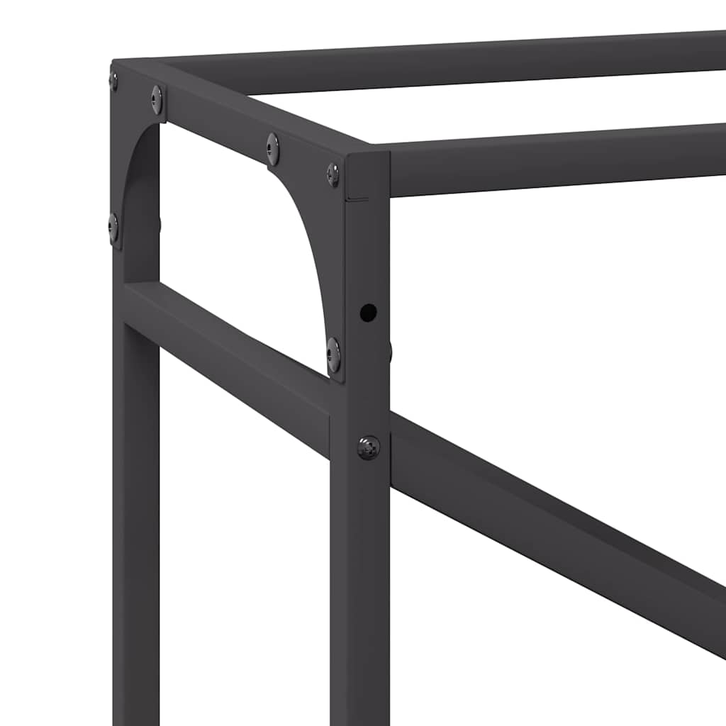 Suporte para lenha 60x25x100 cm aço laminado a frio preto