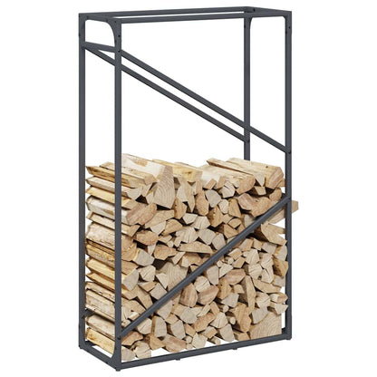 Suporte para lenha 60x25x100 cm aço laminado a frio antracite