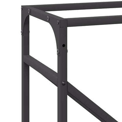 Suporte para lenha 40x25x100 cm aço laminado a frio preto