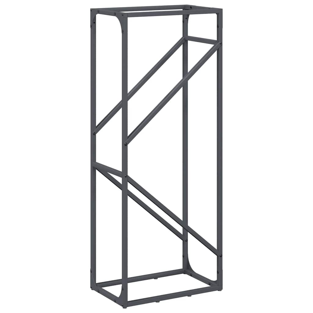 Suporte para lenha 40x25x100 cm aço laminado a frio antracite