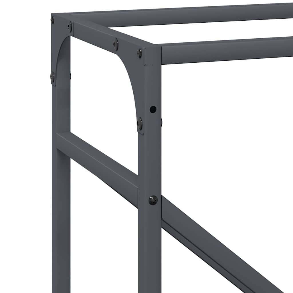 Suporte para lenha 40x25x100 cm aço laminado a frio antracite