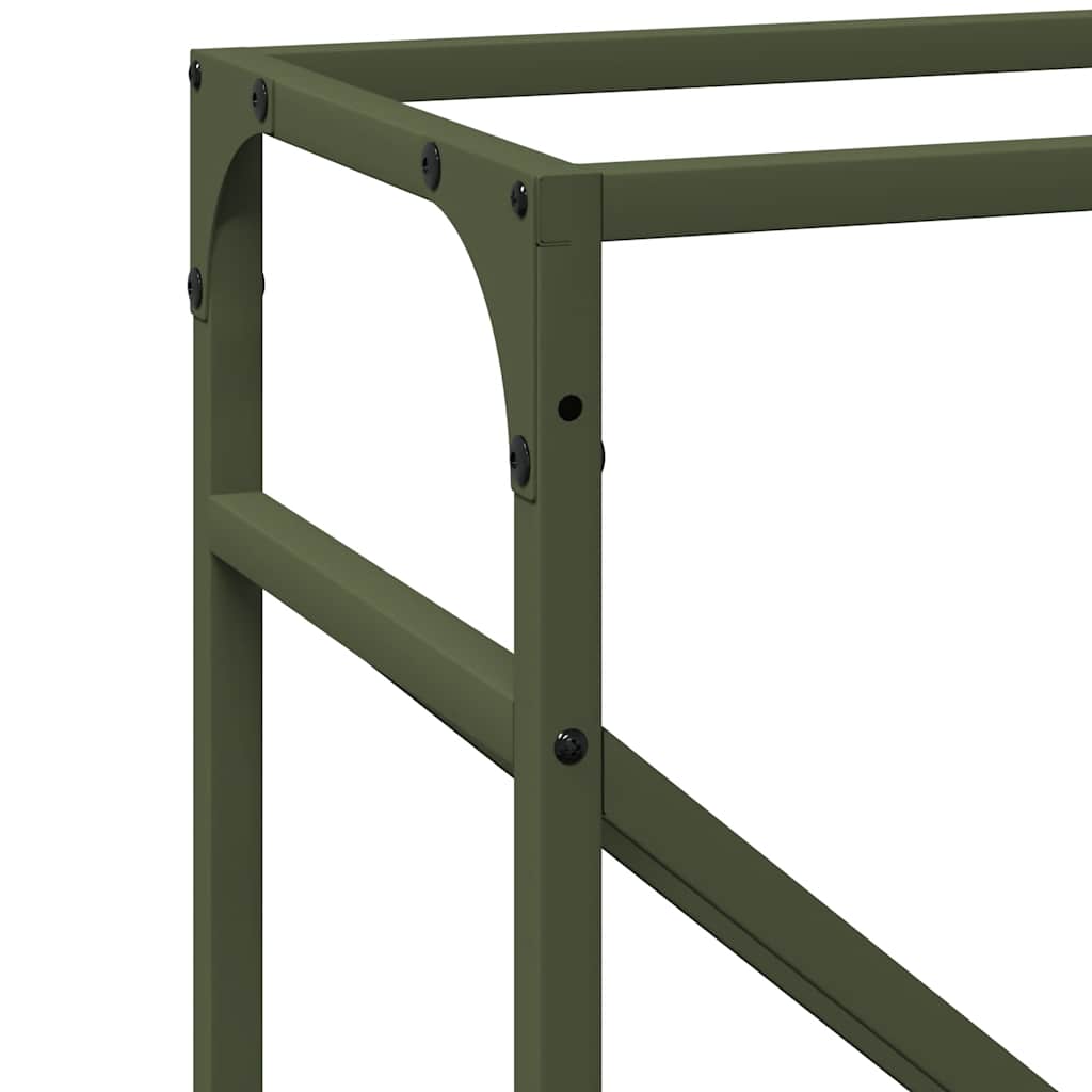 Suporte para lenha aço laminado a frio verde azeitona