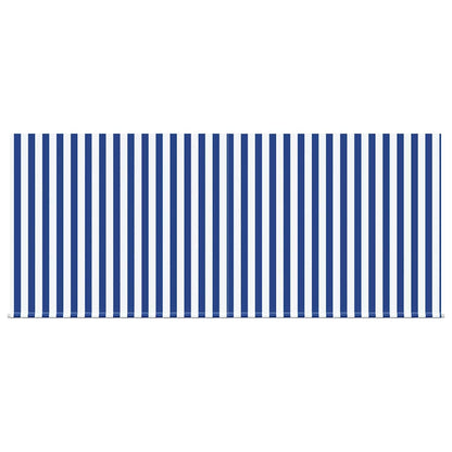 Toldo Retrátil Azul e Branco 300 x 250 cm Poliéster e Alumínio