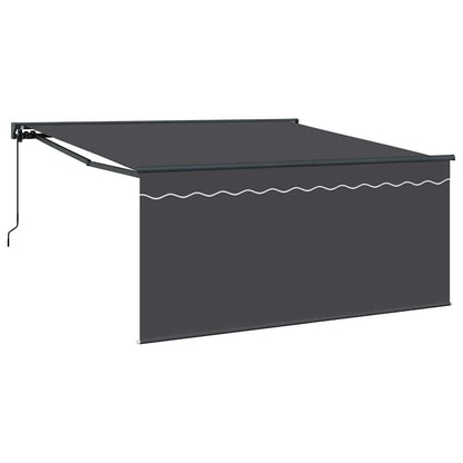 Toldo Retrátil Antracite 300 x 250 cm Poliéster e Alumínio