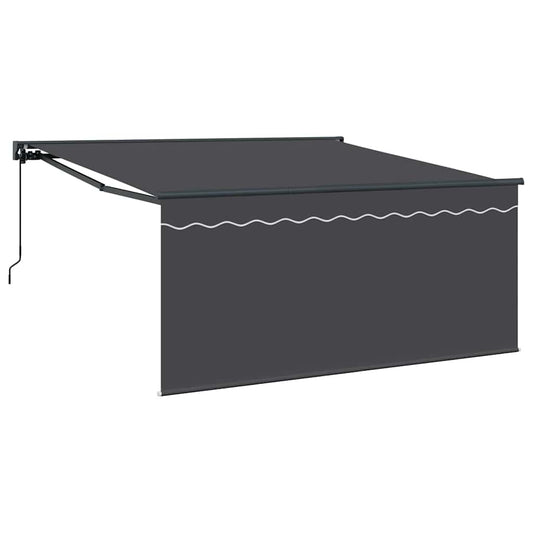 Toldo Retrátil Antracite 300 x 250 cm Poliéster e Alumínio