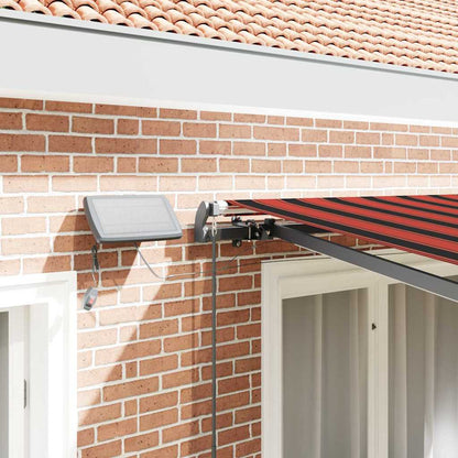 Toldo Retrátil Manual laranja e castanho 300 x 250 cm tecido