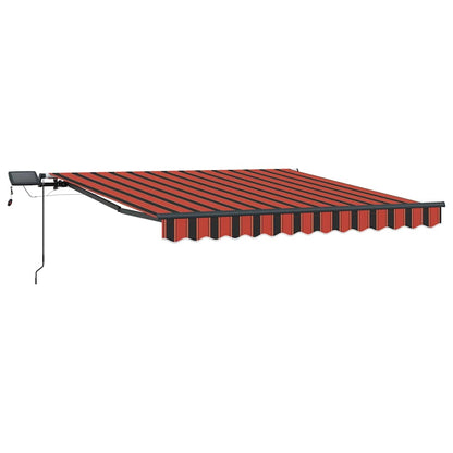 Toldo Retrátil Manual laranja e castanho 300 x 250 cm tecido