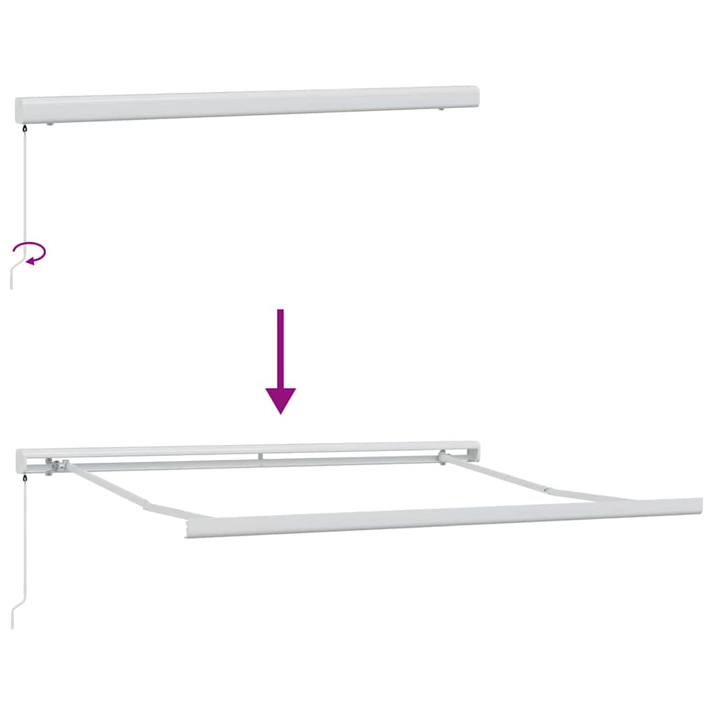 Toldo Retrátil Vermelho e Preto 300 x 250 cm Tecido e Metal