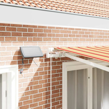 Toldo Retrátil Amarelo e Laranja 300 x 250 cm Tecido e Aço